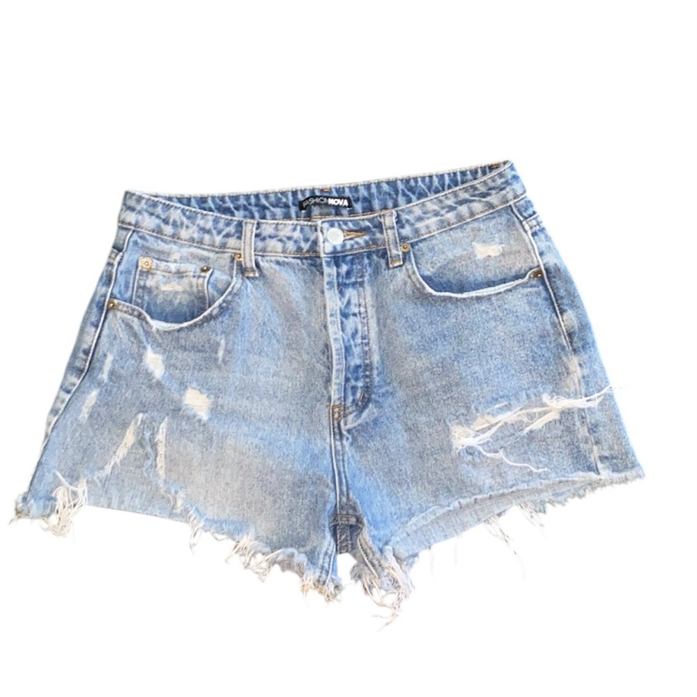 Fashion Nova ripped denim shorts